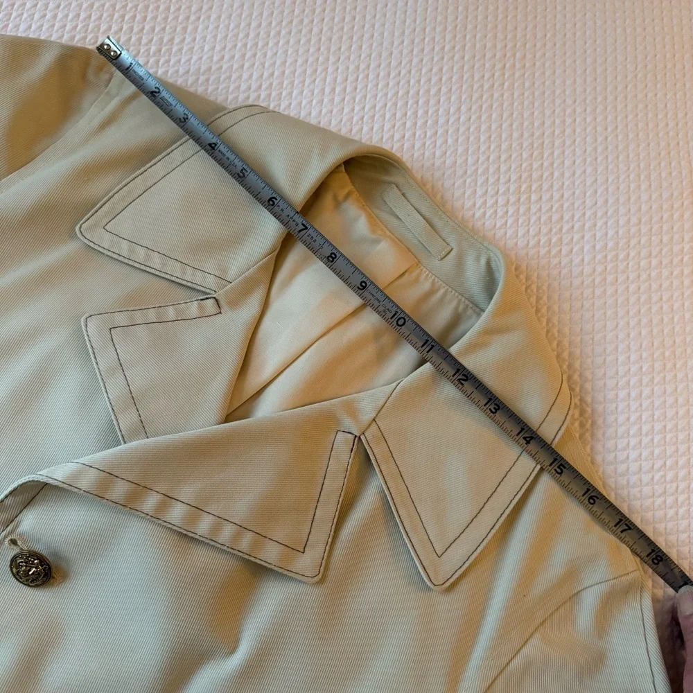 Vintage London Fog‎ Men's Maincoats Raincoat Trench Coat Creme 40R Classic USA
